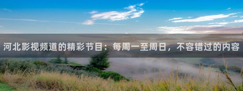 樱花视频播放全集：河北影视频道的精彩节目：每周一至周日，不容错过的内容